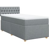  Okvir kreveta s oprugama i madrac svjetlosivi 80x200cm tkanina | shoptok.hr