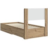  Krevetna konstrukcija s pohranom i uzglavljem Hrast artisan Smeđa 90 x 200 cm | Shoptok.si