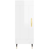 vidaXL Komoda sjajna bijela 34 5 x 34 x 90 cm od konstruiranog drva | shoptok.hr