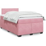  The Living Store Box spring postelja z vzmetnico roza 120x200 cm žamet - Box Spring Postelja, (21491294) Cene