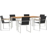 vidaXL 7-dijelni set za blagovanje u vrtu od punog drva tikovine, vanjski blagovaški stol 180x90x75 cm od punog drva tikovine | shoptok.hr