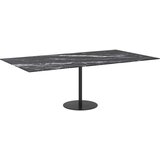 Stolna ploča crna 120 x 65 cm 8 mm staklena s mramornim uzorkom | shoptok.hr