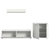 Livetastic Dnevni Regal Ice, Bela Visok Sijaj, 3-Delni | Shoptok.si