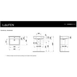 Laufen H8189520001041 Pro 60 x 48 cm pravokotni stenski keramični umivalnik z odprtino za armaturo | Shoptok.si