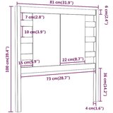  Uzglavlje sivo 81 x 4 x 100 cm od masivne borovine | shoptok.hr