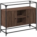  Komoda sa staklenom površinom boja hrasta 98x35x81 cm drvena | Eponuda.com