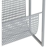 vidaXL stalak za časopise srebrni 35 x 15 x 45 cm čelični | shoptok.hr