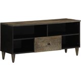 Furnova TV omarica črna 100x33x46 cm trden mangov les, (21924302) Cene