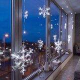 Brilagi LED Božićna zavesa 77xLED/3xAA/USB 3,8m pahuljice hladno bela | Eponuda.com
