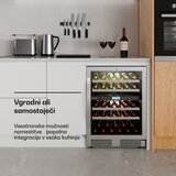 Klarstein VeroSteel hladilnik za vino za vgradnjo | 2 coni | 129 litrov | 43 steklenic | 60 cm | Shoptok.si