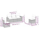  5-dijelni vrtni set sofa s jastucima bež od poliratana | shoptok.hr