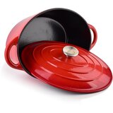 Mondex Pekač litoželezni Rodeluxe Brytfanna Owalna 30x22x11cm rdeča 1kos, (5000313535) | Shoptok.si