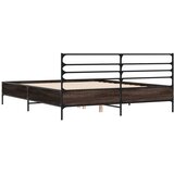  Okvir za krevet smeđi hrast 120x190cm konstruirano drvo i metal | shoptok.hr