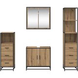  Set namještaja za kupaonicu 4 pcs hrast artisan 65 x 33 x 60 cm | shoptok.hr