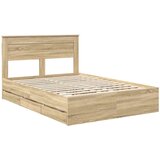  Krevetna konstrukcija s ladicama Sonoma hrast 150 x 200 cm | shoptok.hr