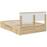  Krevetna konstrukcija s uzglavljem Sonoma hrast 140 x 200 cm | shoptok.hr