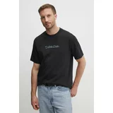 Calvin Klein Bombažna kratka majica moška, črna barva, K10K113105