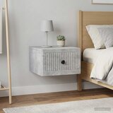  Noćni ormarić za montažu na zid s ladicama 2 pcs Betonska siva | Eponuda.com