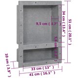  Niša za tuš s 2 odjeljka mat siva 41 x 51 x 10 cm | shoptok.hr