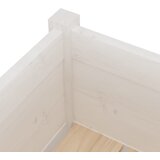  Vrtne sadilice 2 kom bijele 31 x 31 x 70 cm od masivne borovine | shoptok.hr
