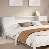 vidaXL Vzglavje s prostorom za shranjevanje bela 200 cm trdna borovina | Shoptok.si