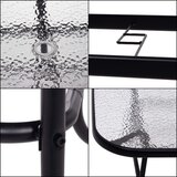 springos stakleni vrtni stol 120 x 70 x 70 cm crni | shoptok.hr