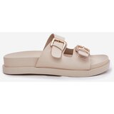 EVENTO Women's Slippers With Golden Buckles Beige Sonarea | shoptok.hr