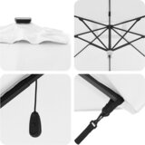 vidaXL kantilevrni senčnik Pesek Poliester, Aluminij Velik Zložljiv | Shoptok.si