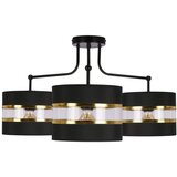 Candellux Lighting Črna stropna svetilka s tekstilnim senčnikom ø 20 cm Andy – Cene