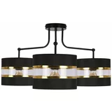 Candellux Lighting Črna stropna svetilka s tekstilnim senčnikom ø 20 cm Andy –