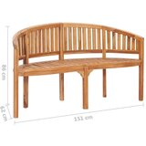 vidaXL Klupa u obliku banane od masivne tikovine 151 cm | shoptok.hr