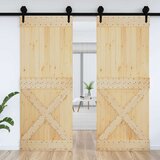  Vrata NARVIK 90 x 210 cm Čvrsta borovina (neobrađena) Prirodna | shoptok.hr