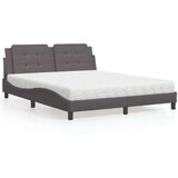  Krevet s madracem sivi 160 x 200 cm od umjetne kože | shoptok.hr