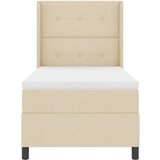 Box Postelja s pomičnim dnom in vzmetnico Krem 100x200 cm Tkanina, (22050885) | Shoptok.si