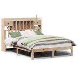 vidaXL Krevet s regalom za knjige bez madraca 150 x 200 cm od borovine | shoptok.hr