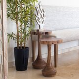 Signes Grimalt Klubske mizice Komplet 2 Odlagalnih Mizic Iz Akacijevega Lesa Kostanjeva | Shoptok.si