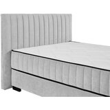 MID.YOU POSTELJA Z VZMETNICO 140 cm x 200 cm , tekstil, leseni material svetlo siva | Shoptok.si