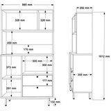 Hanah home Multifunkcionalna komoda RE3-SW, 88 x 161,2 x 35,5 cm, Hrast | Eponuda.ba