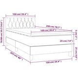  box spring s madracem LED tamnoplavi 100x200 cm baršun | shoptok.hr