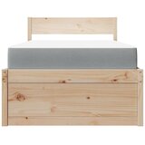  Krevet s ladicama i madracem voštano smeđi 90 x 190 cm borovine | shoptok.hr