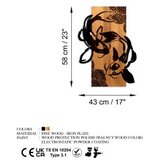 WALLXPERT fish Yang WalnutBlack Decorative Wooden Wall Accessory | Eponuda.com