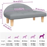  Krevet za pse svjetlosivi 70x52x30 cm od tkanine | shoptok.hr
