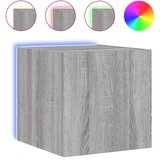 Maison Chic Stenska TV omarica - TV stojalo - Televizijska omarica z LED lučkami siva sonoma 30,5x35x30 cm, (21701639) Cene