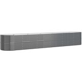  Povišena vrtna gredica od pocinčanog čelika 440x80x68 cm antracit | shoptok.hr