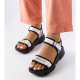 Gemre White and black women's sports sandals Faribault Cene