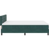 Box Spring Krevet s Madracem Tamno Zelena 140x190 cm Baršun | shoptok.hr