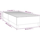 Box spring posteljni okvir temno siv 80x200 cm žamet, (20644978) | Shoptok.si
