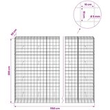  Gabion s žicom debljine 5 mm i mrežom 10x10 cm 1150x50x200 cm | shoptok.hr
