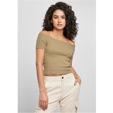 Urban Classics Women's t-shirt in khaki color with a stretched shoulder Cijene