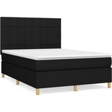  Box spring postelja z vzmetnico črna 140x200 cm blago, (20897596) | Shoptok.si
